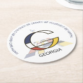 新可塑性芸術カッコいいモノグラム。文字G ラウンドペーパーコースター (アングル)