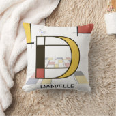 新可塑性芸術クールモノグラム。文字D クッション (ブランケット)