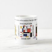 新可塑性芸術スタイリッシュモノグラム。文字D コーヒーマグカップ (中央)