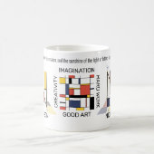 新可塑性芸術スタイリッシュモノグラム。文字N コーヒーマグカップ (中央)