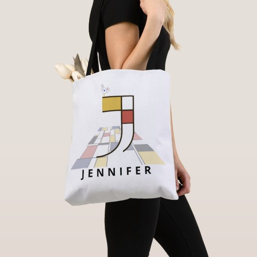 新可塑性魅力的スタイルモノグラム。レターJ トートバッグ (クローズアップ)