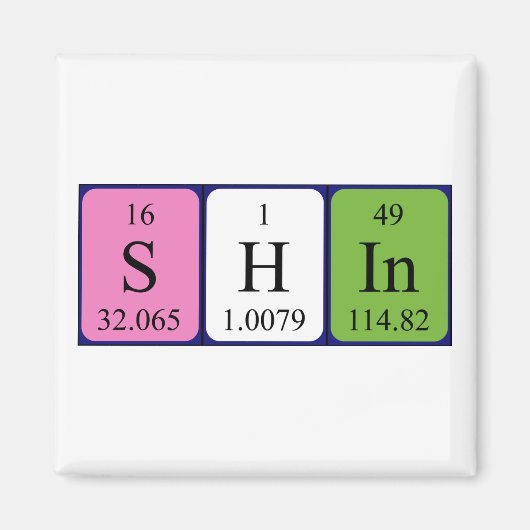 新周期表名磁石 マグネット (正面)