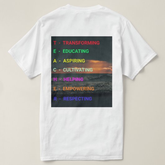 新品とシック！エレガンス教育者先生Tシャツ» Tシャツ (デザイン裏面)