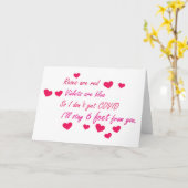 新型コロナのバレンタイン詩 カード (黄色い花)