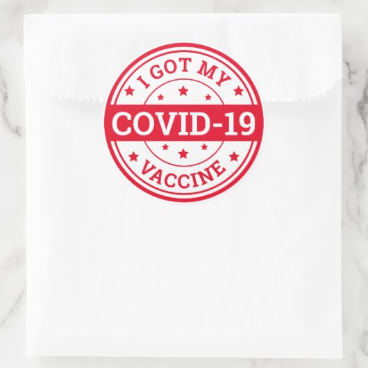 新型コロナウイルスのワクチンを接種しました ラウンドシール (バッグ)