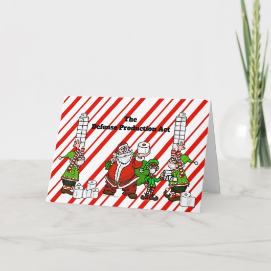 新型コロナウイルス対策 生産転換クリスマスカード カード (正面)