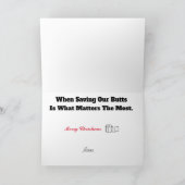 新型コロナウイルス対策 生産転換法のクリスマスカード カード (内部)