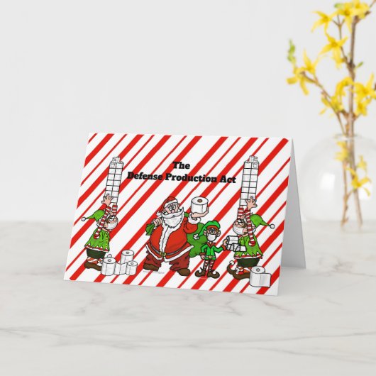 新型コロナウイルス対策 生産転換法のクリスマスカード カード (黄色い花)