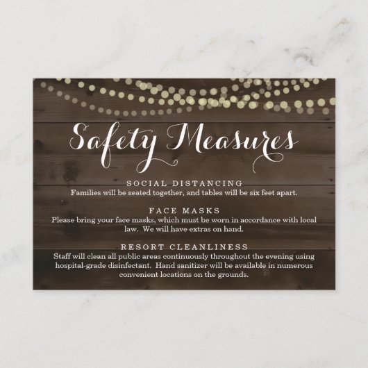 新型コロナウイルス感染症対策 マスクとソーシャルディスタンスに関する情報 エンクロージャーカード (正面)