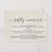 新型コロナウイルス感染症対策 マスクとソーシャルディスタンスに関する情報 エンクロージャーカード (正面/裏面)