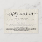 新型コロナウイルス感染症対策 マスクとソーシャルディスタンスに関する情報 エンクロージャーカード (正面)