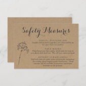 新型コロナウイルス感染症対策 マスク ソーシャルディスタンス情報 エンクロージャーカード (正面/裏面)