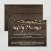 新型コロナウイルス感染症対策 マスク ソーシャルディスタンス 情報 エンクロージャーカード (正面/裏面)