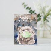 新型コロナウイルス感染症隔離パンデミッククマ記念 ポストカード (スタンド正面)