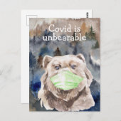 新型コロナウイルス感染症隔離パンデミッククマ記念 ポストカード (正面/裏面)