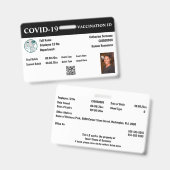 新型コロナウイルス感染症19 従業員ワクチン接種ID | DIY写真情報 バッジ (表裏)