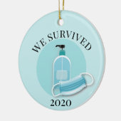 新型コロナウイルス感染症2020年を生き抜いた セラミックオーナメント (左)