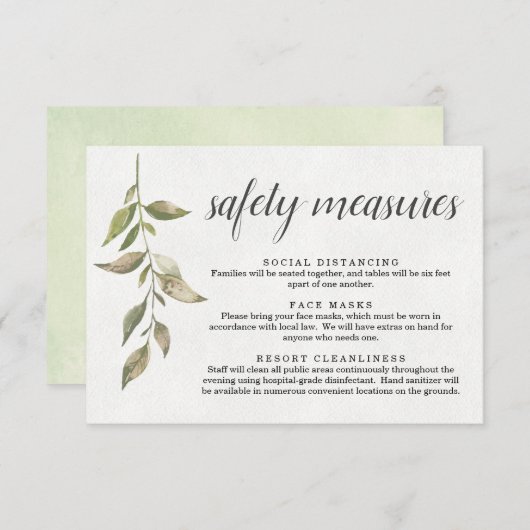 新型コロナウイルス感染症 安全マスク ソーシャルディスタンス情報 エンクロージャーカード (正面/裏面)