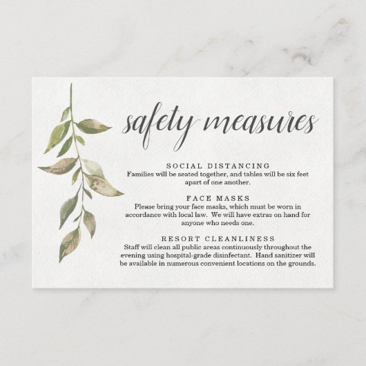 新型コロナウイルス感染症 安全マスク ソーシャルディスタンス情報 エンクロージャーカード (正面)