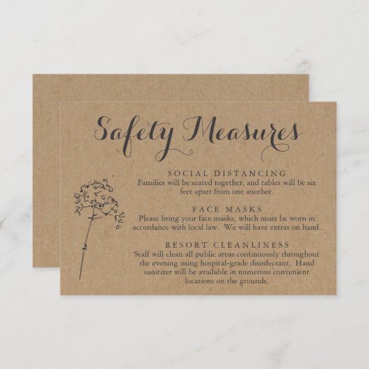 新型コロナウイルス感染症 安全マスク ソーシャルディスタンス情報 エンクロージャーカード (正面/裏面)