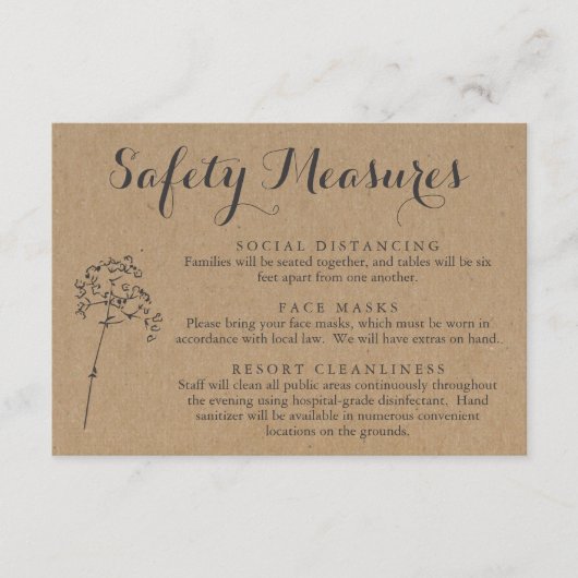 新型コロナウイルス感染症 安全マスク ソーシャルディスタンス情報 エンクロージャーカード (正面)