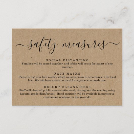 新型コロナウイルス感染症 安全マスク ソーシャルディスタンス情報 エンクロージャーカード (正面)