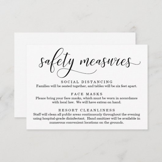 新型コロナウイルス感染症 安全マスク ソーシャルディスタンス情報 エンクロージャーカード (正面/裏面)