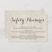 新型コロナウイルス感染症 安全マスク ソーシャルディスタンス 情報 エンクロージャーカード (正面/裏面)