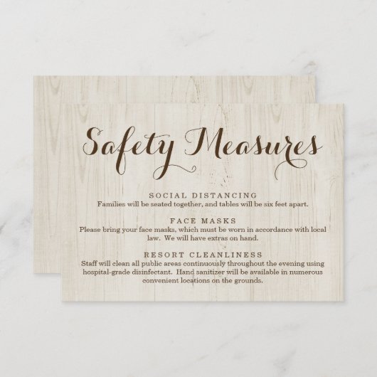 新型コロナウイルス感染症 安全マスク ソーシャルディスタンス 情報 エンクロージャーカード (正面/裏面)