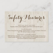 新型コロナウイルス感染症 安全マスク ソーシャルディスタンス 情報 エンクロージャーカード (正面)