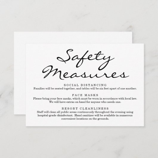 新型コロナウイルス感染症 安全マスク ソーシャルディスタンス 情報 エンクロージャーカード (正面/裏面)