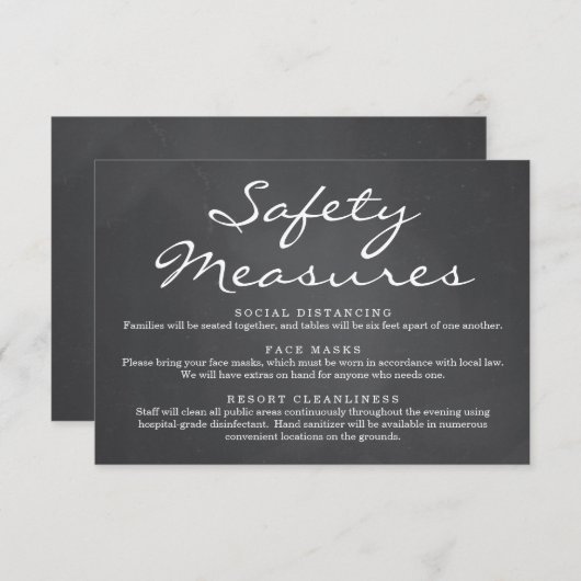 新型コロナウイルス感染症 安全マスク ソーシャルディスタンス 情報 エンクロージャーカード (正面/裏面)