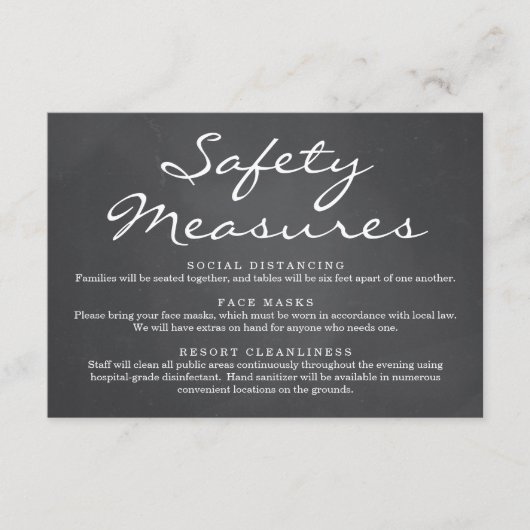 新型コロナウイルス感染症 安全マスク ソーシャルディスタンス 情報 エンクロージャーカード (正面)