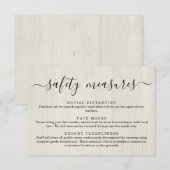 新型コロナウイルス感染症 安全マスク ソーシャルディスタンス 情報 エンクロージャーカード (正面/裏面)