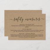 新型コロナウイルス感染症 安全マスク ソーシャルディスタンス 情報 エンクロージャーカード (正面/裏面)