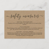 新型コロナウイルス感染症 安全マスク ソーシャルディスタンス 情報 エンクロージャーカード (正面)