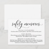 新型コロナウイルス感染症 安全マスク ソーシャルディスタンス 情報 エンクロージャーカード (正面/裏面)
