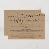 新型コロナウイルス感染症 安全マスク ソーシャルディスタンス 情報 エンクロージャーカード (正面/裏面)