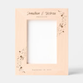 新型シンプルワイルドフラワー結婚ズ形見レーザー レーザー彫刻フレーム (正面)