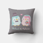 新型結婚ペンギン新郎新婦ラブバード クッション (裏面)