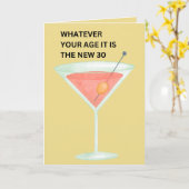 新型30 |誕生日おもしろいカード カード (黄色い花)