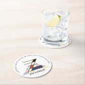 新塑主義芸術のクールなモノグラム。文字Z ラウンドペーパーコースター (インサイチュ)