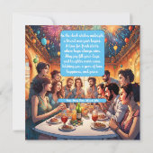 新夜明け、新日、年末年始フラットグリーティングカード カード (裏面)