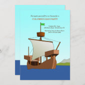 新大陸発見 コロンブスデーの招待状 招待状 (正面/裏面)