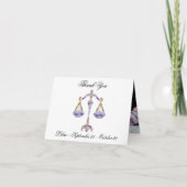 新天秤座絵画印象派の金ゴールドスタイル サンキューカード (正面)