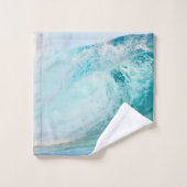 新太平洋海青色波の発生 バスタオルセット (ウォッシュタオル)