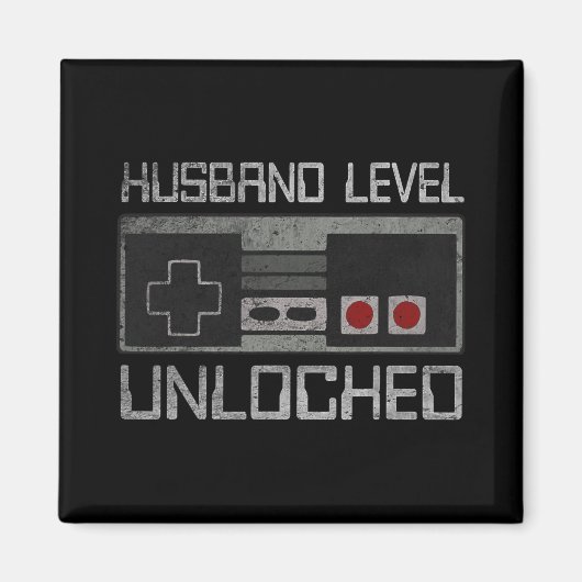 新夫レベル解除 夫婦ゲーマー 結婚おめでとう マグネット (正面)