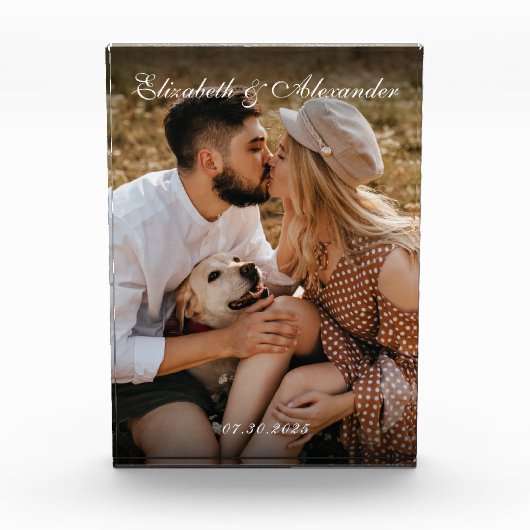 新夫婦婚約したギフト記念婚約 フォトブロック (正面)