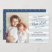 新姉妹またはブラザークリスマス誕生の発表 シーズンカード (正面/裏面)