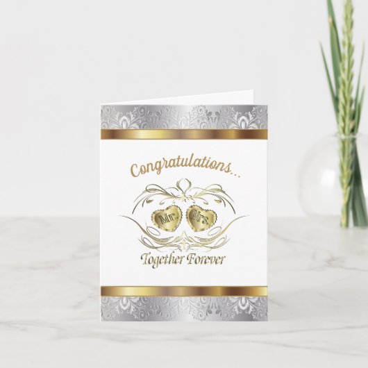 新婚おめでとうございます 結婚おめでとう カード (正面)